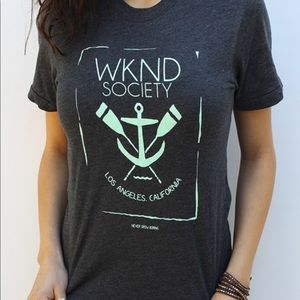 Weekend Society Tri-blend Mint Top Sail T-Shit NWT